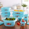 20 Piece Plastic Food Storage Container Variety Set, Sweet Rose